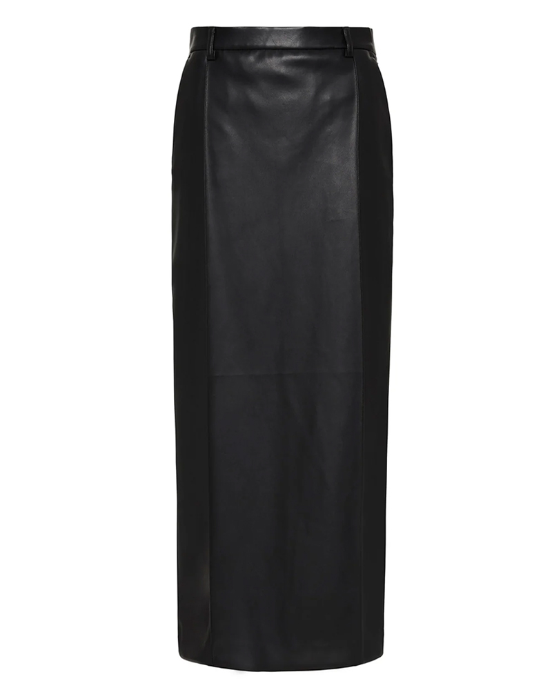 Esse Studios Classico Leather Midi Skirt $660