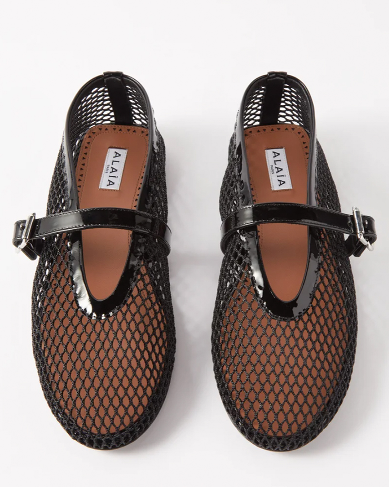 Matches Fashion ALAIA Mesh Ballet Flats $1,100