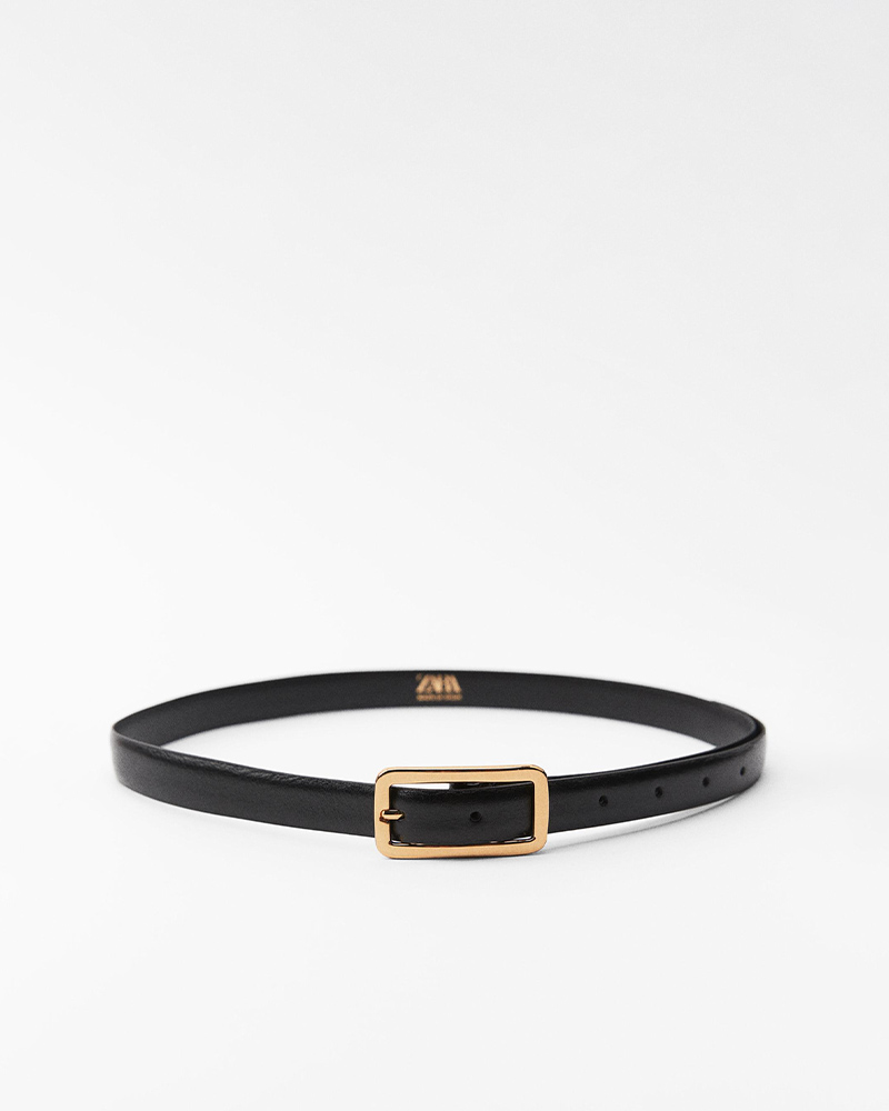 Zara Thin Leather Belt $55.95