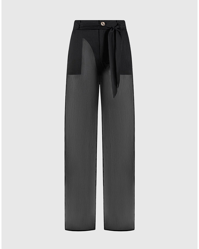 Maniere-De-Voir-Sheer-Belted-Trousers-160-