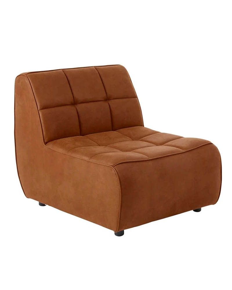 adairs hammond brandy 1 seater modular sofa chair